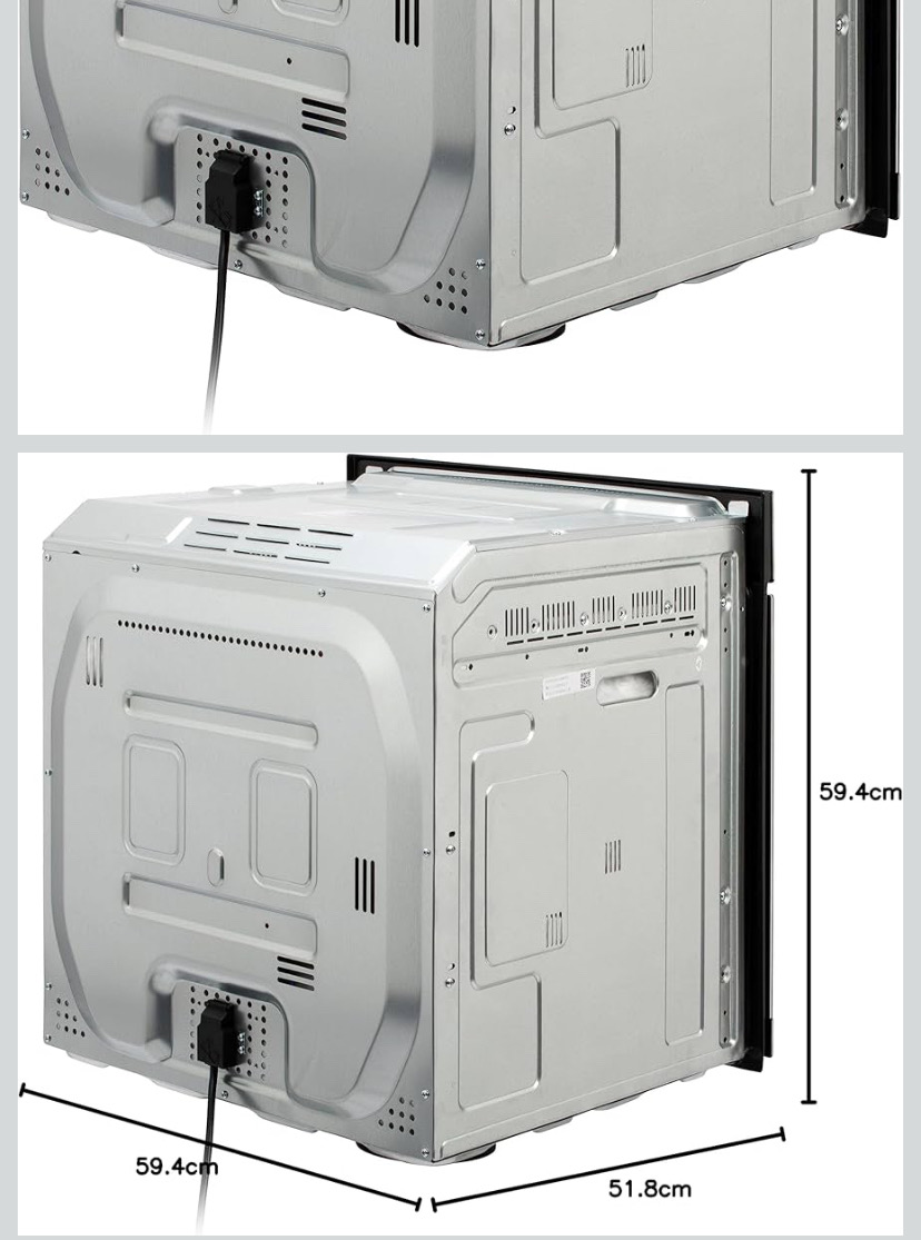 Willow Wof60dss 60cm Fan Assisted Oven With Plug and 7 Oven Functions