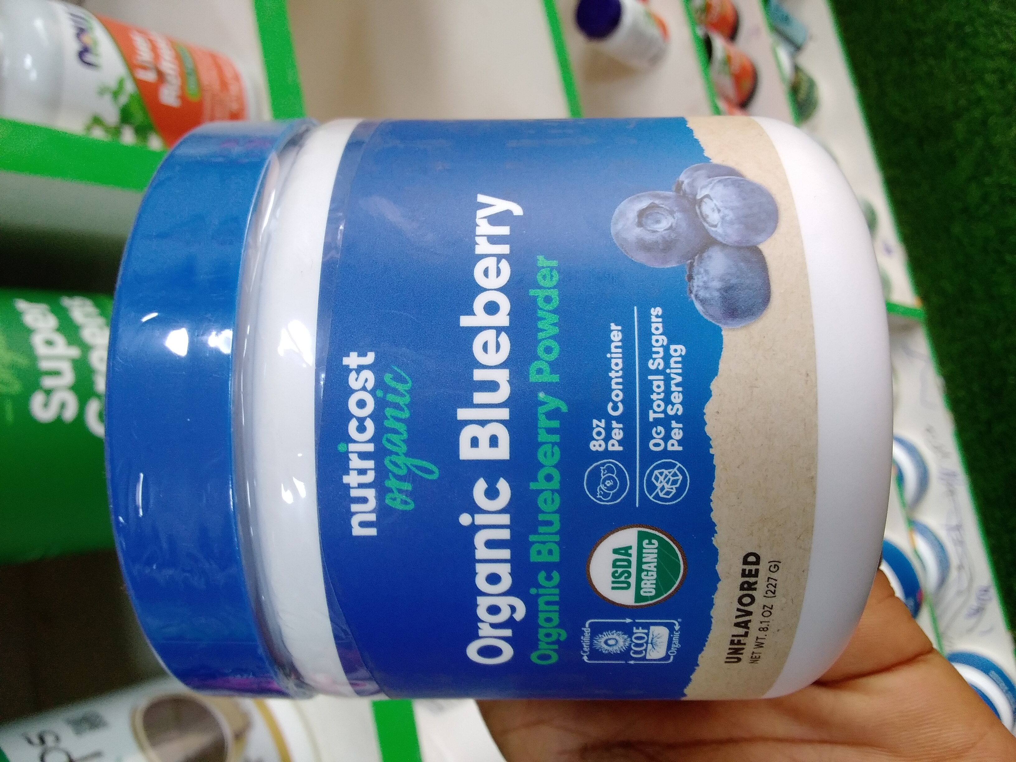 Nutricost Organic Blueberry Powder 8.1oz Unflavored