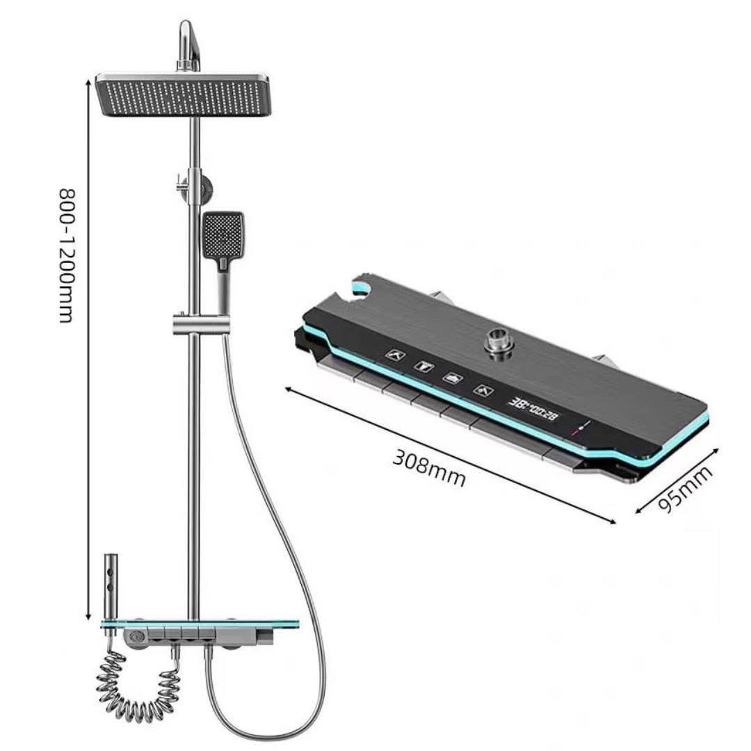 Smart shower with temperature reader