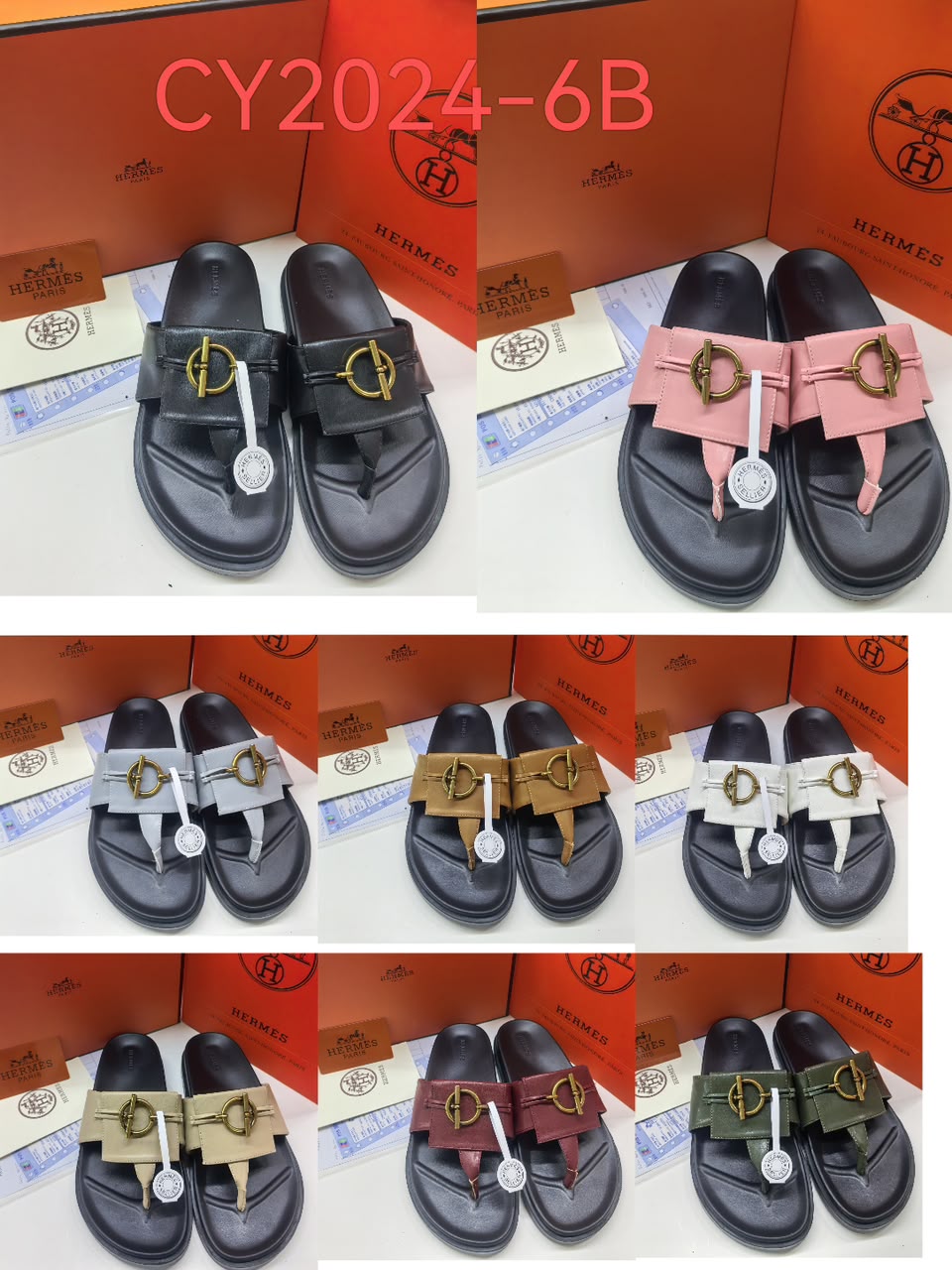 Original Hermes slippers in box