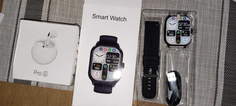 Smartwatch &amp; Pro6 TWS Earbuds Combo