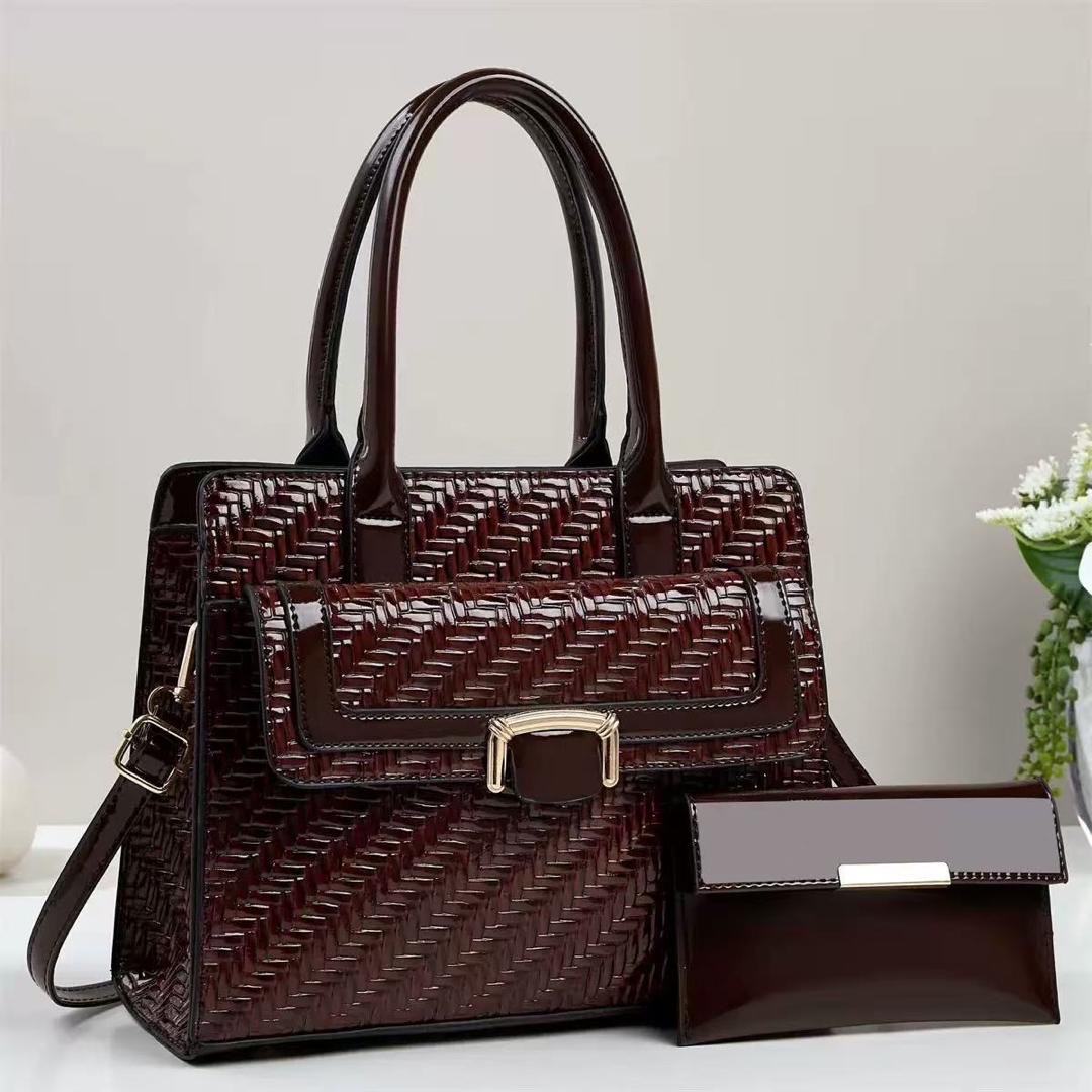 BURGUNDY PATENT LUXE SET