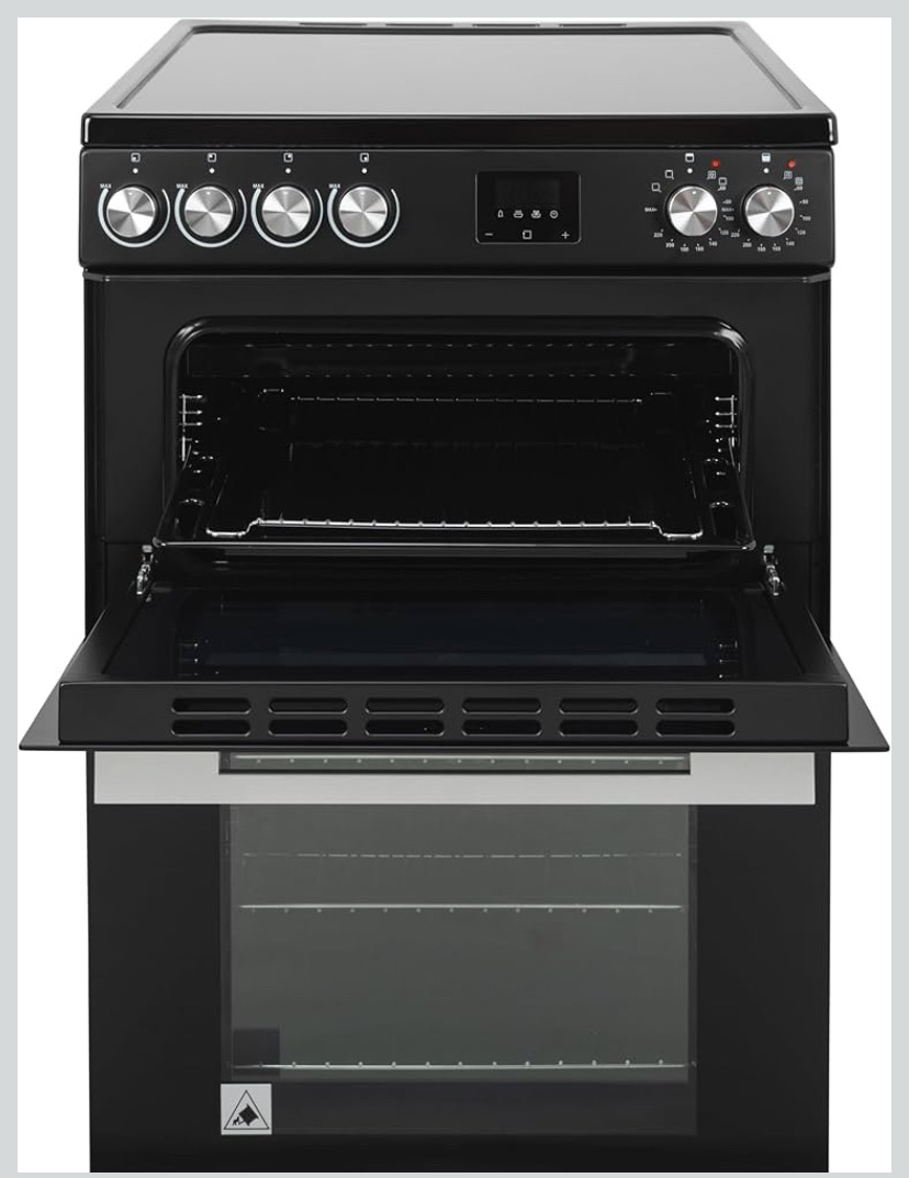 Willow Wdoc60tbl 60cm Electric Double Oven Cooker With Ceramic Hob