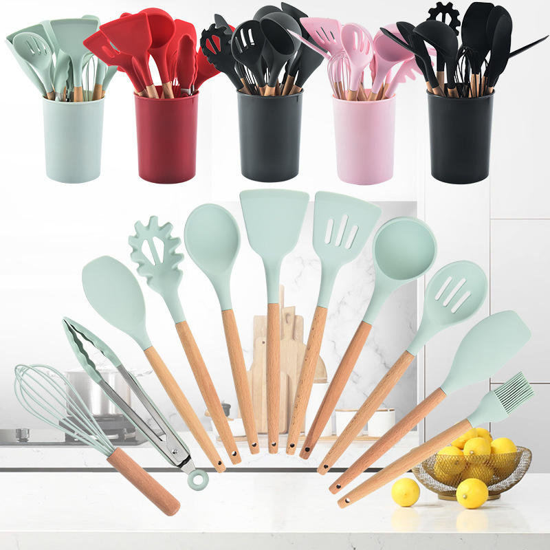 Silicone Kitchen Utensil Set - 12pc, Non-stick Cooking Tools
