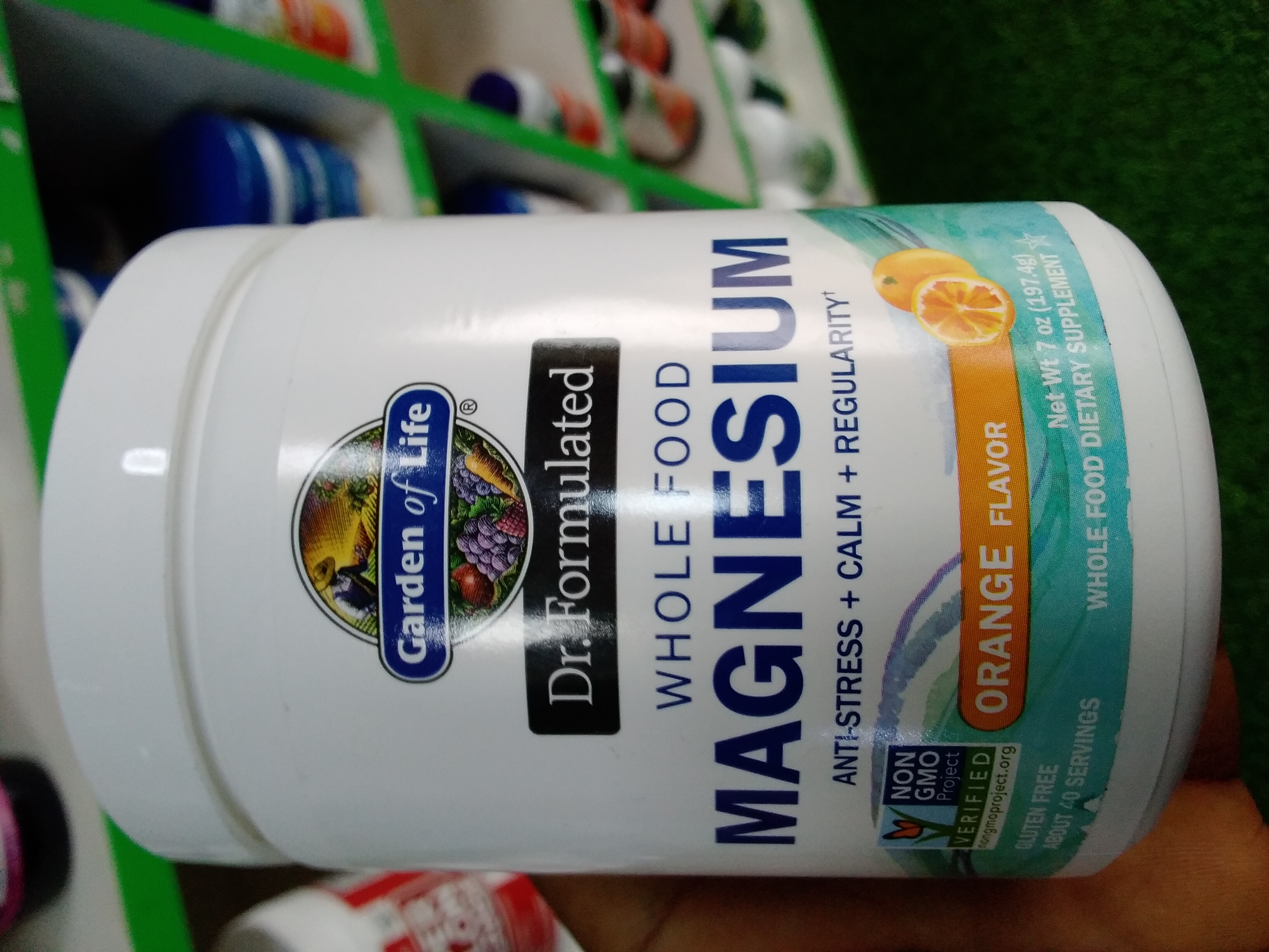 Magnesium Powder, Orange Flavour, 197.4g