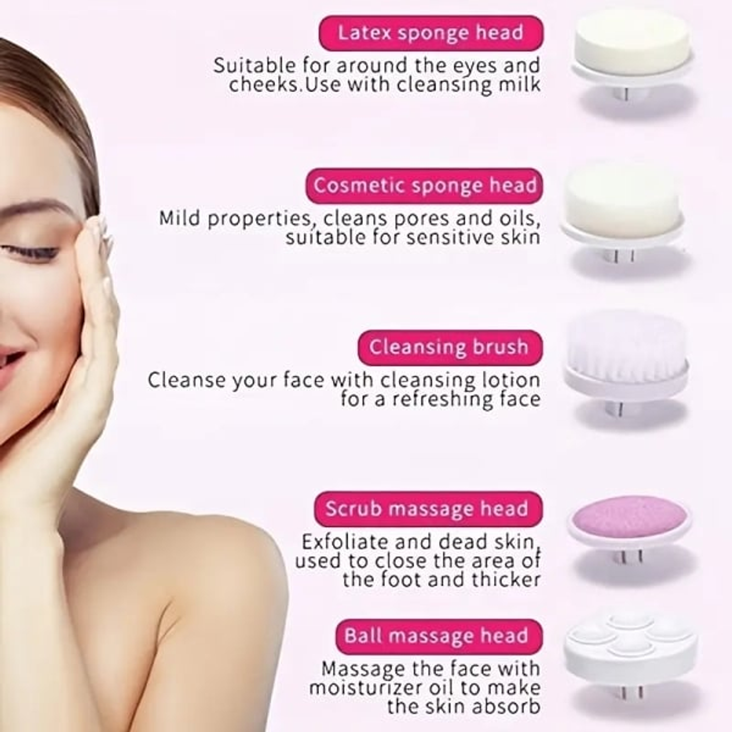 5 in 1 face massager set