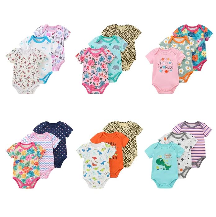 3pcs 0-12months bodysuit for babies