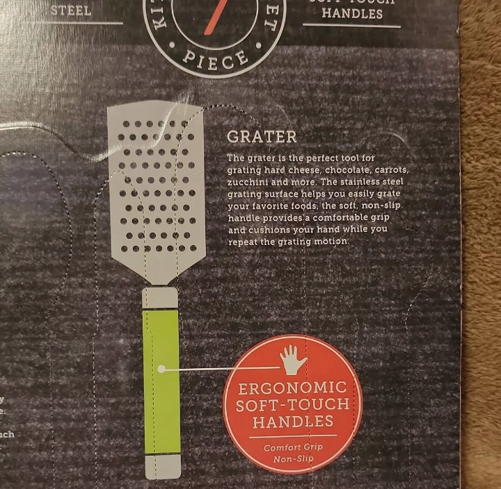 Cambridge 7-Pc Kitchen Tool Set - SS, Ergonomic, Colorful