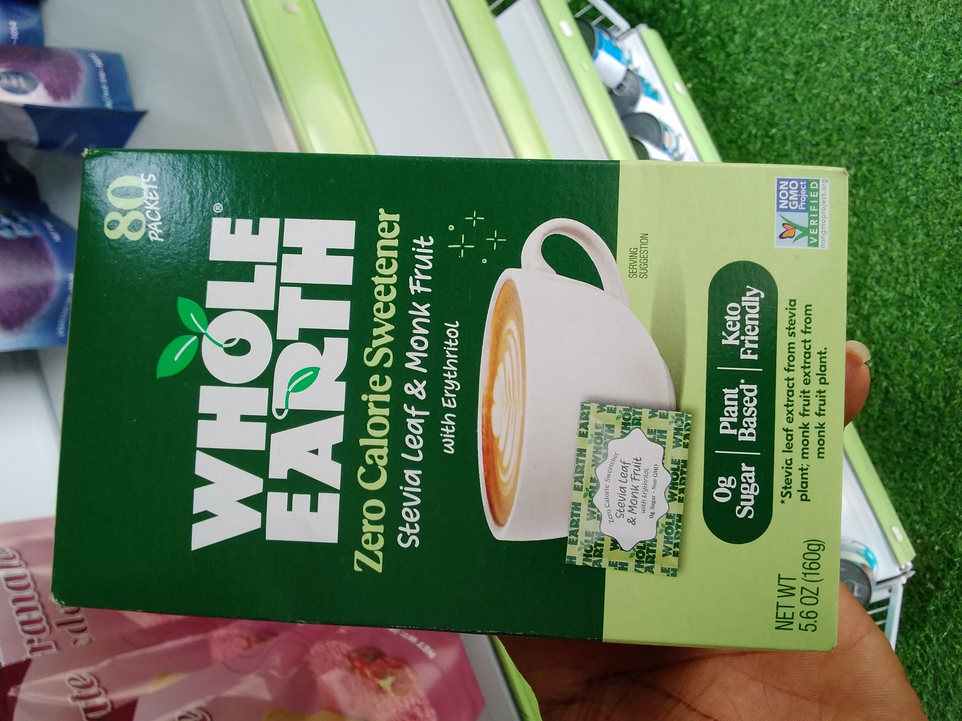 Whole Earth Stevia &amp; Monk Fruit Sweetener, 80 Packets
