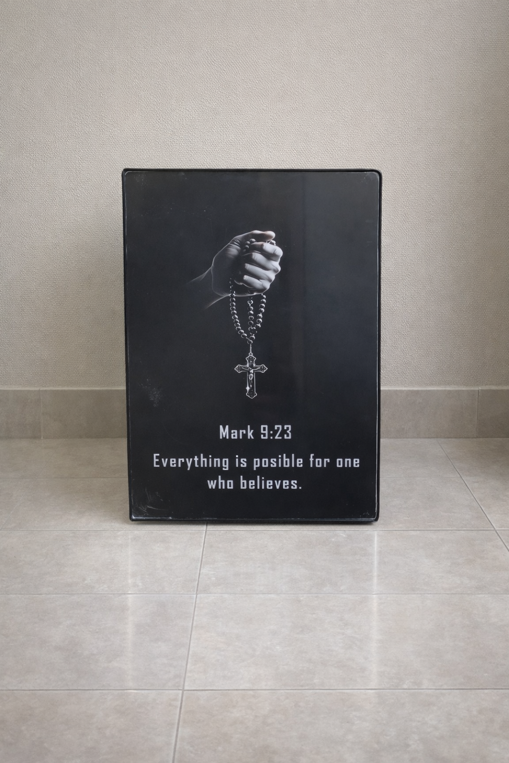 Custom Christian Wall Art Frame – Mark 9:23 | Everything Is Possible