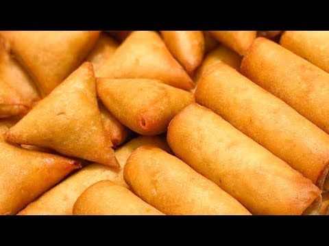 Samosa and Spring rolls
