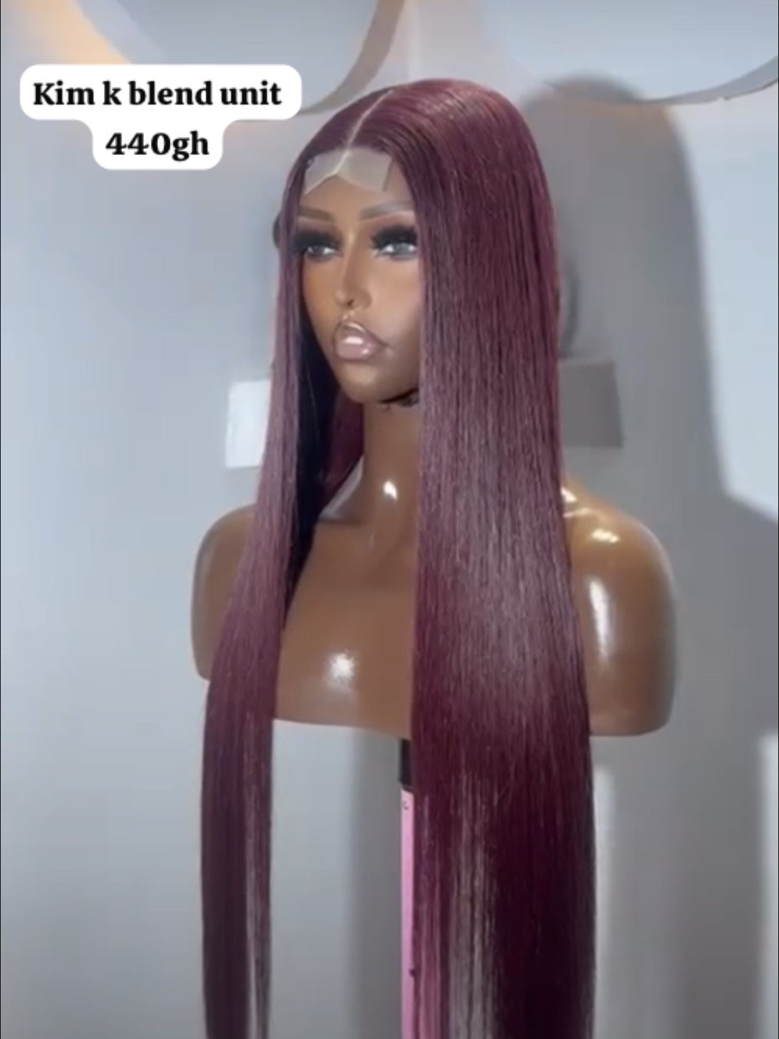 Kim K Blend Unit Wig - Long Plum Straight