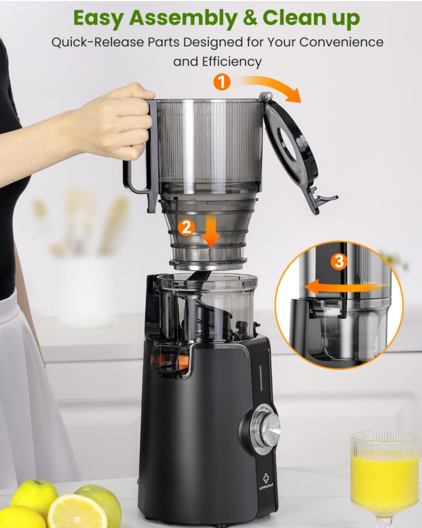 Linkchef Compact Electric Slow Juice Extractor