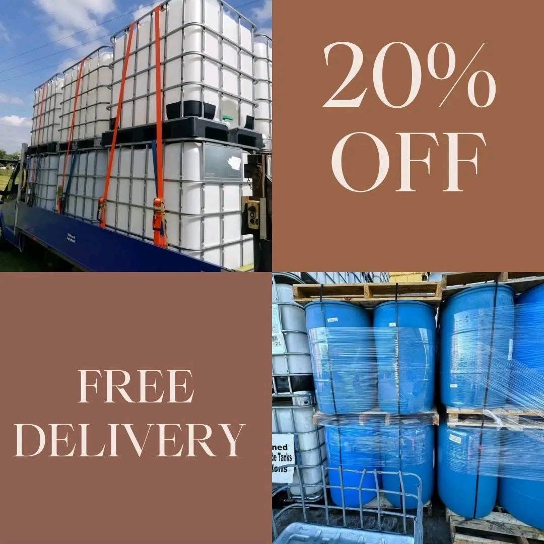 New 1000L IBC Tanks &amp; 200L Plastic Drums – 20% Discount!