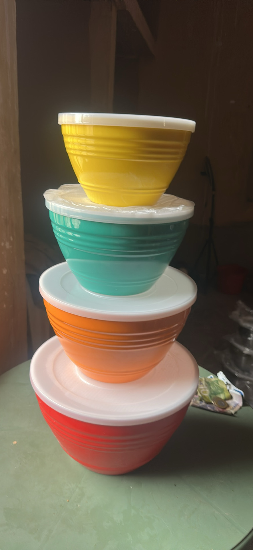 Vibrant 4-Piece Melamine Bowl Set with Lids, BPA Free