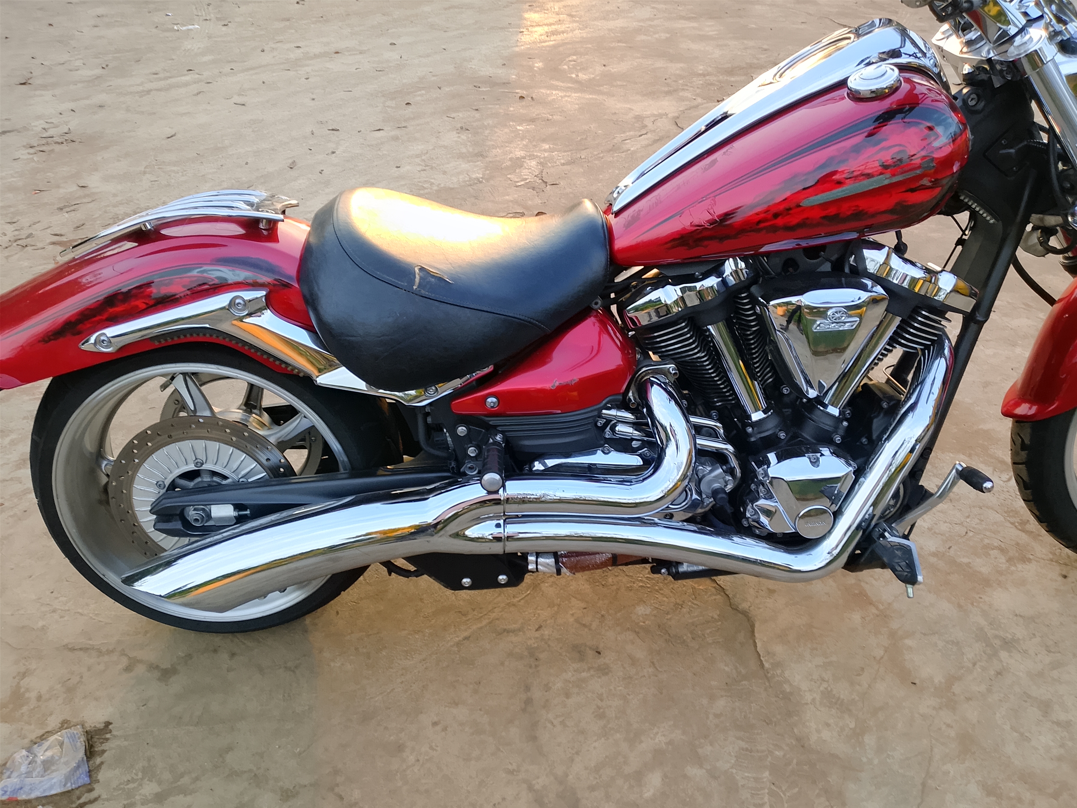 Yamaha Stratoliner Custom Red Cruiser Motorcycle