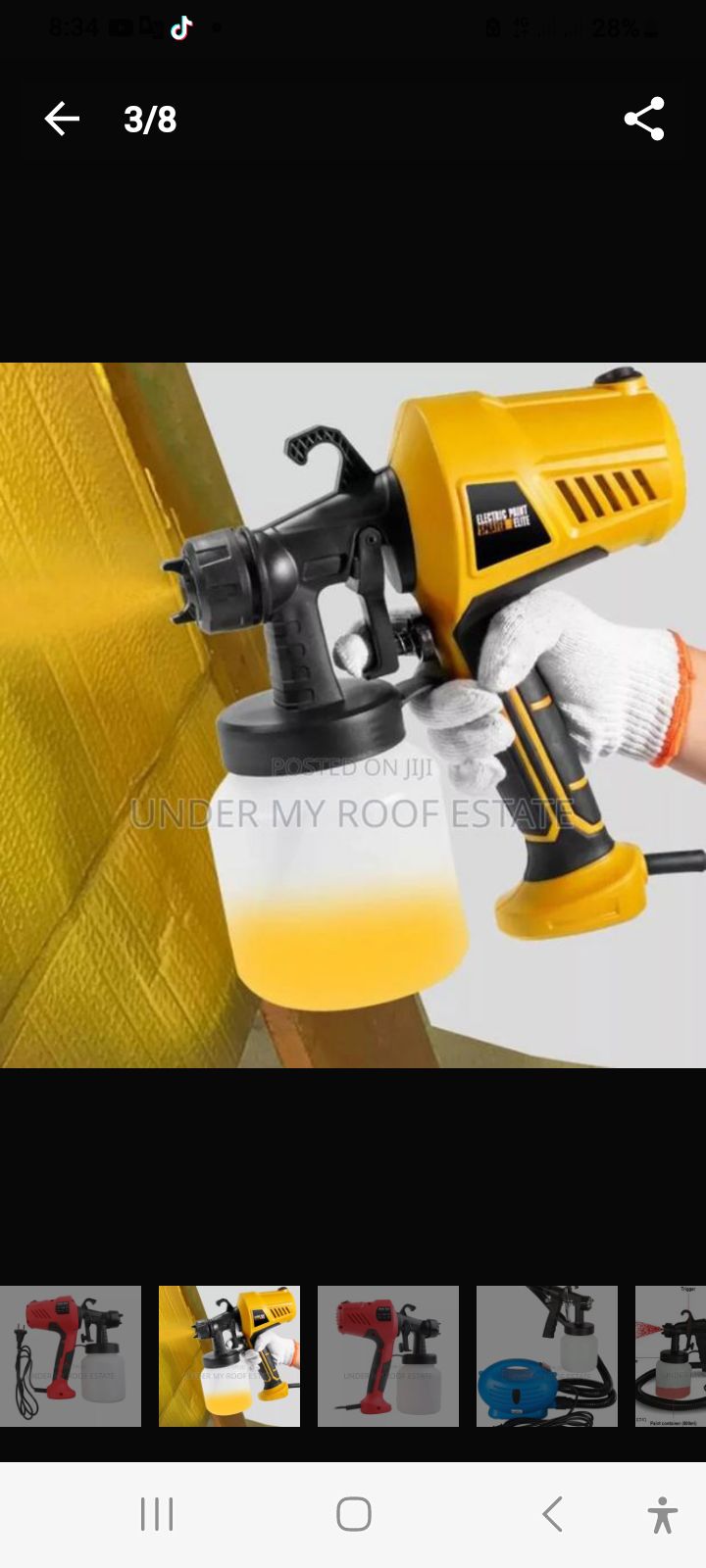 Electric gun sprayer