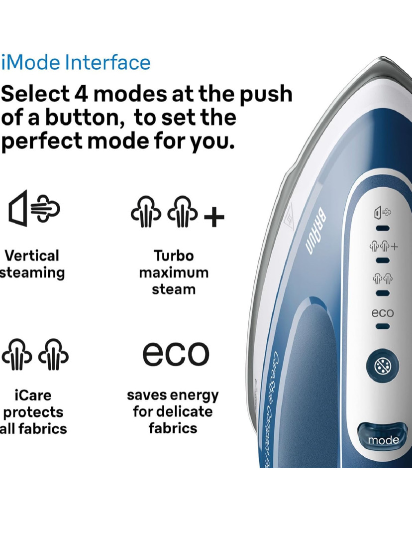 Braun Carestyle Compact Pro , Steam Iron With Freeglide 3d Technology