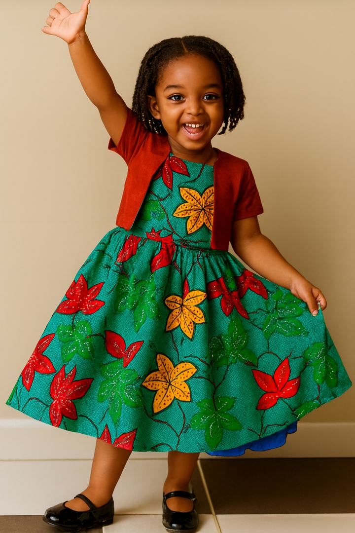 Girls 2-7 affordable Ankara outfits