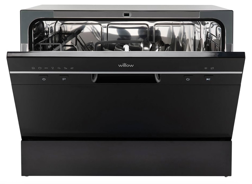 Willow Wttd6b 55cm Tabletop Dishwasher With 6 Place Settings,