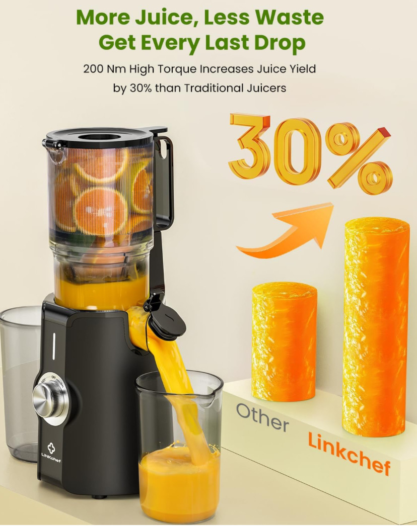 Linkchef Compact Electric Slow Juice Extractor