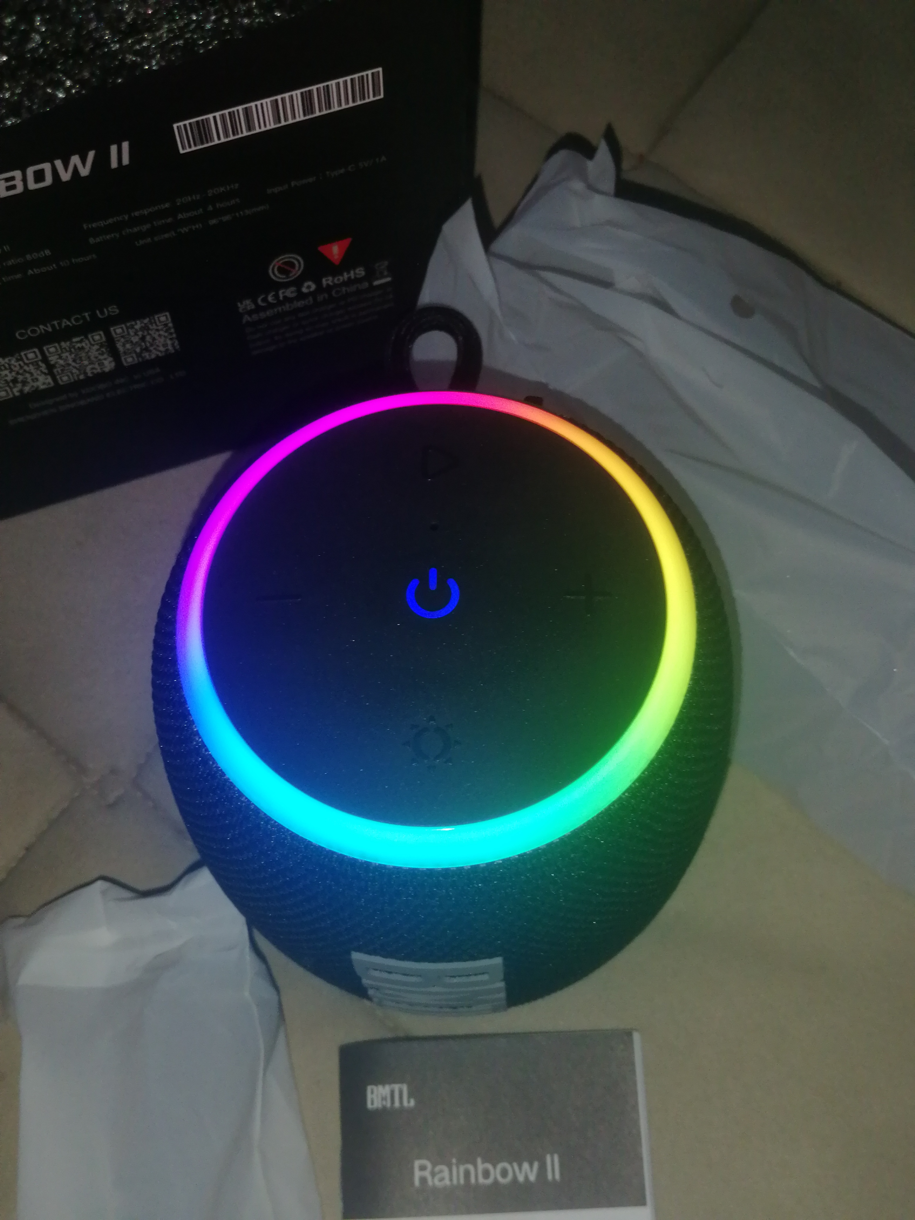 BMTL Rainbow II Portable Bluetooth Speaker with RGB LED