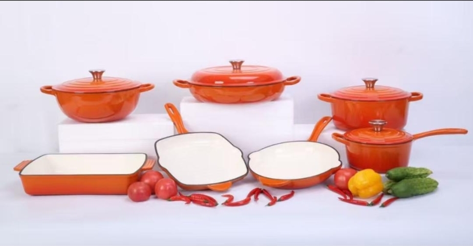 Cast iron nonstick cookware