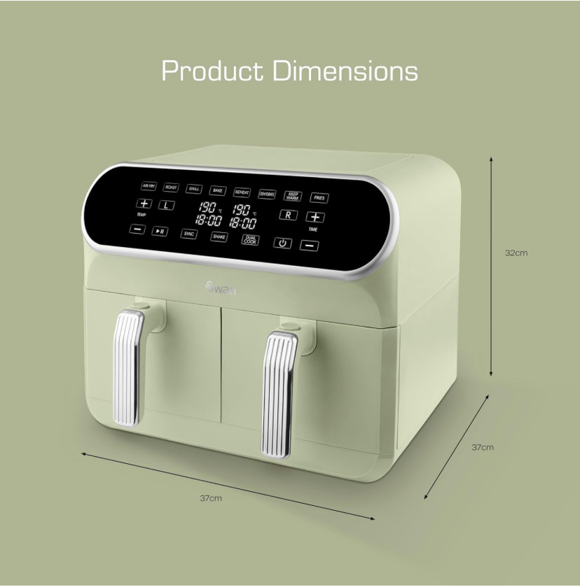 Swan  Retro Dual Basket Air Fryer