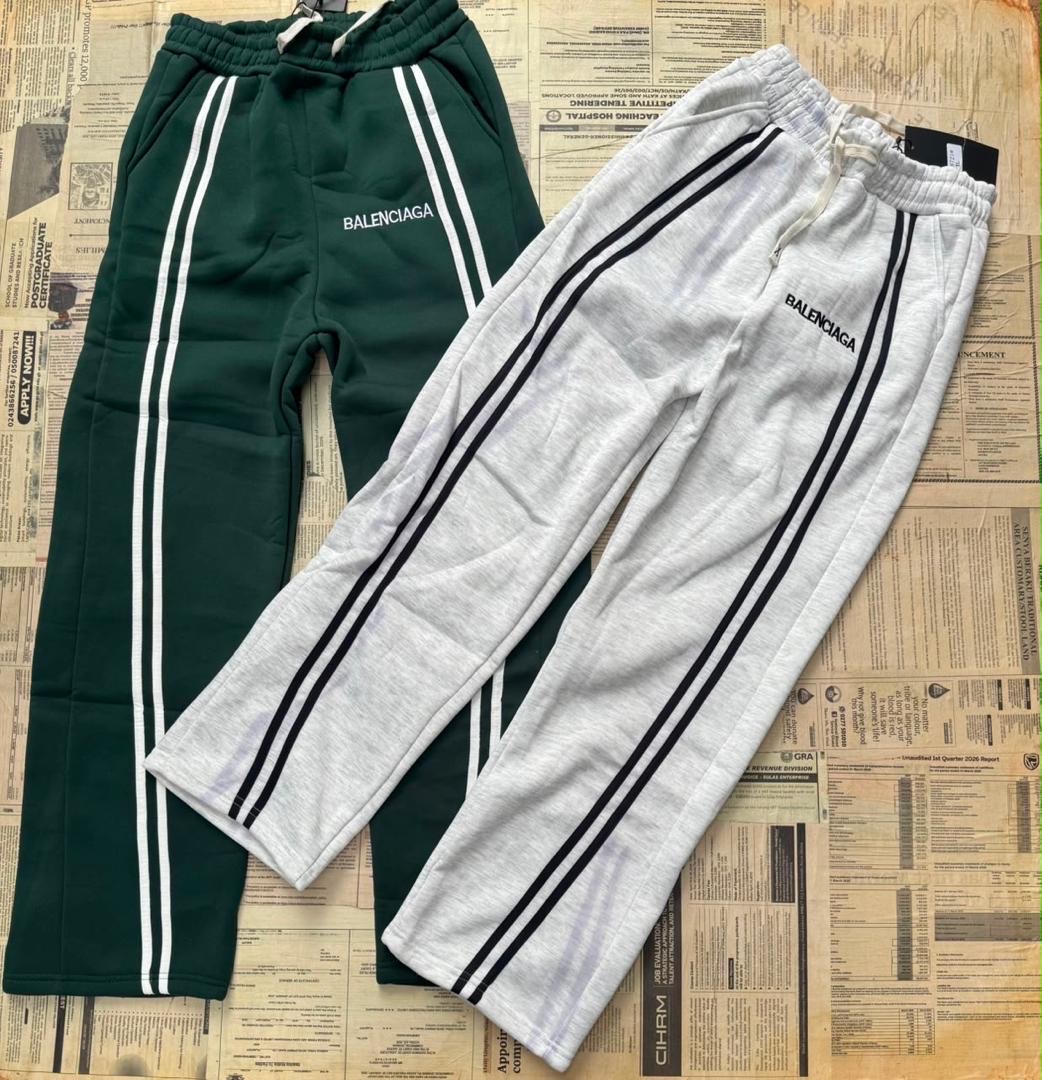 Balenciaga Striped Sweatpants - Red &amp; Black Joggers