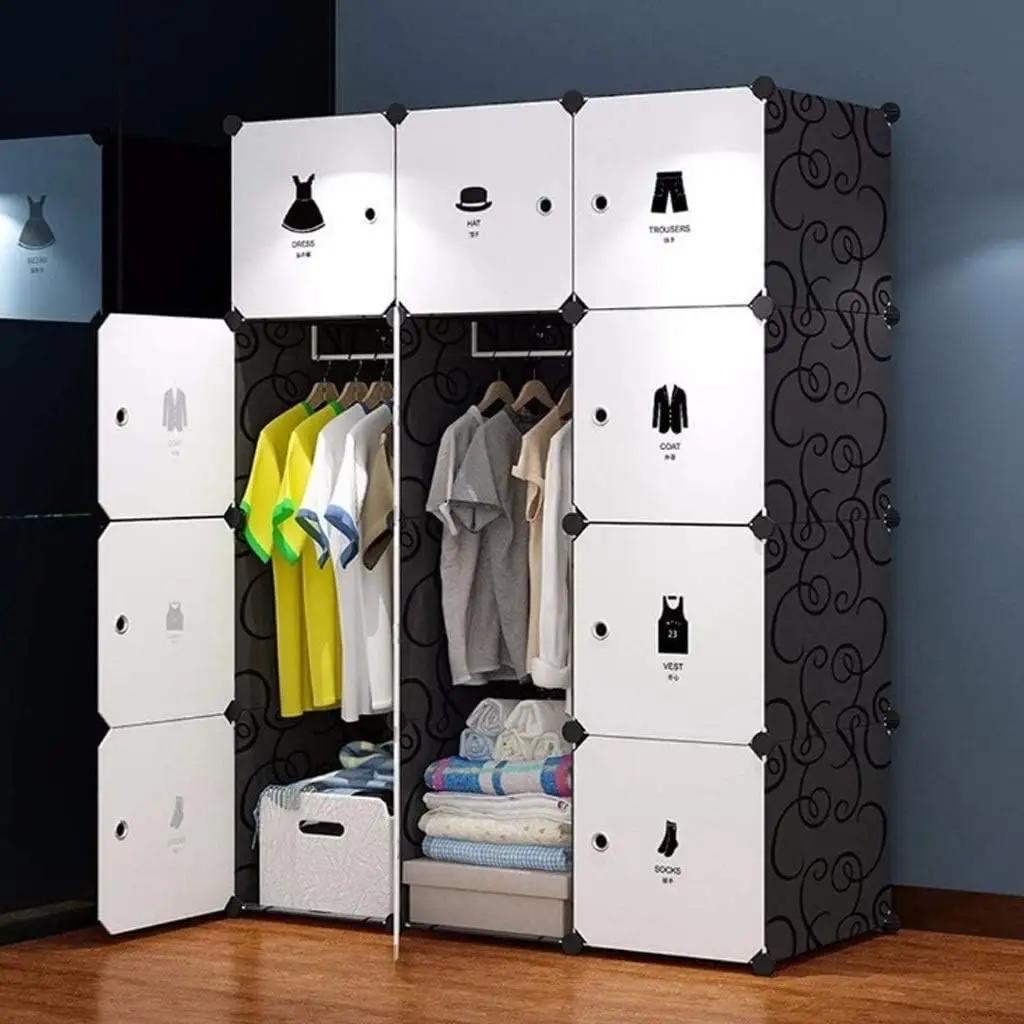 12 Cubes Plastic Wardrobe