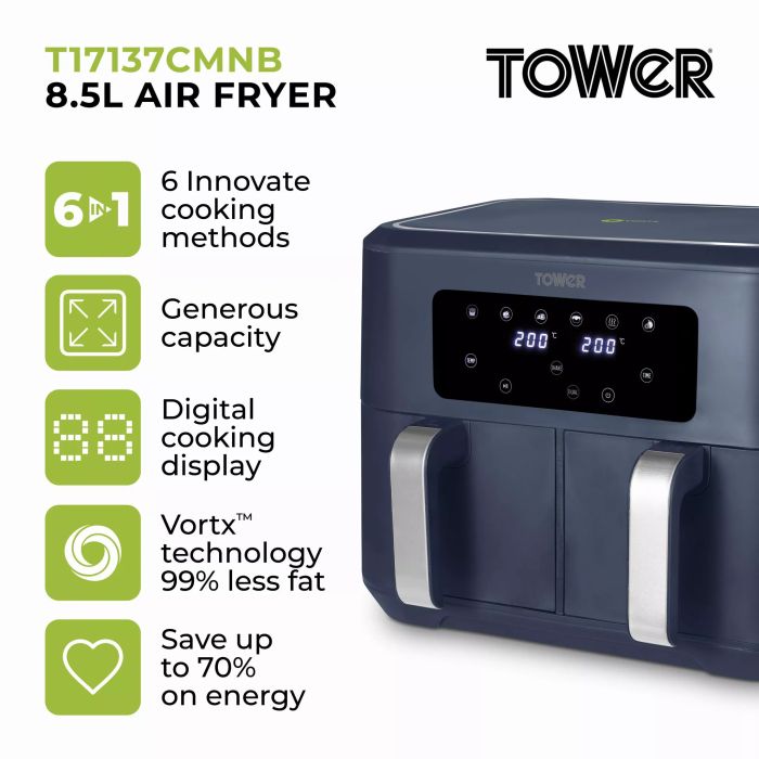 8.5litre Tower dual air fryer UK 🇬🇧