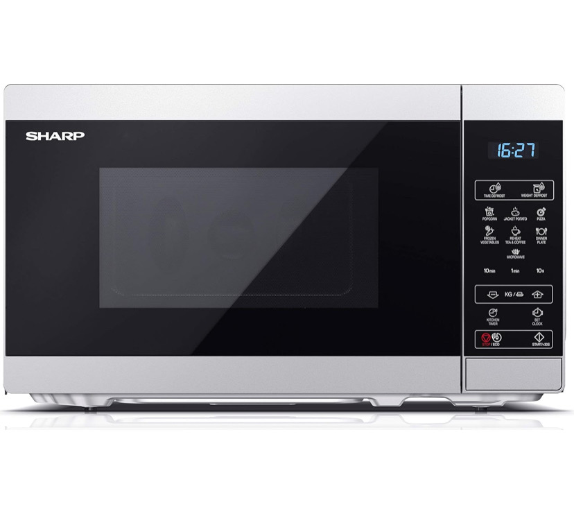 Sharp Yc-Ms02u-S Compact 20 Litre 800w Digital Microwave
