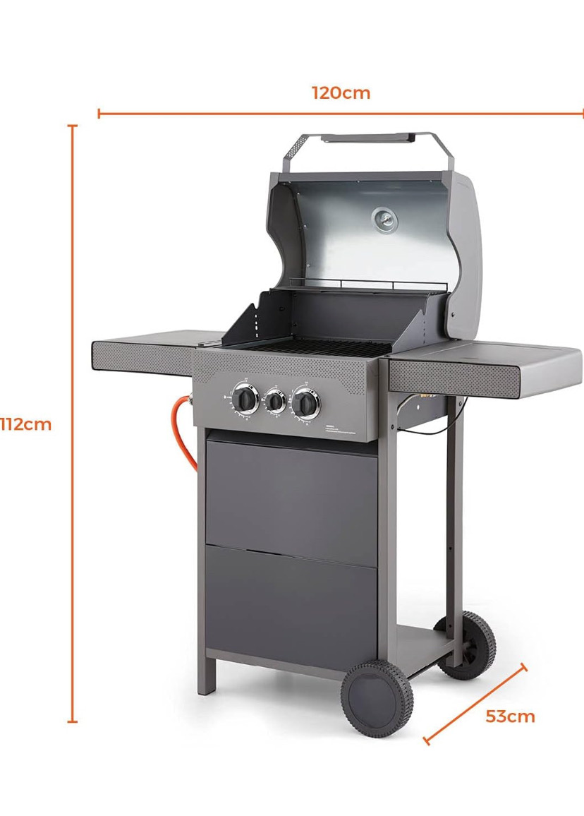 Tower T978500 Stealth 3 Burner 2+1 Gas Bbq, Including Side Burner,