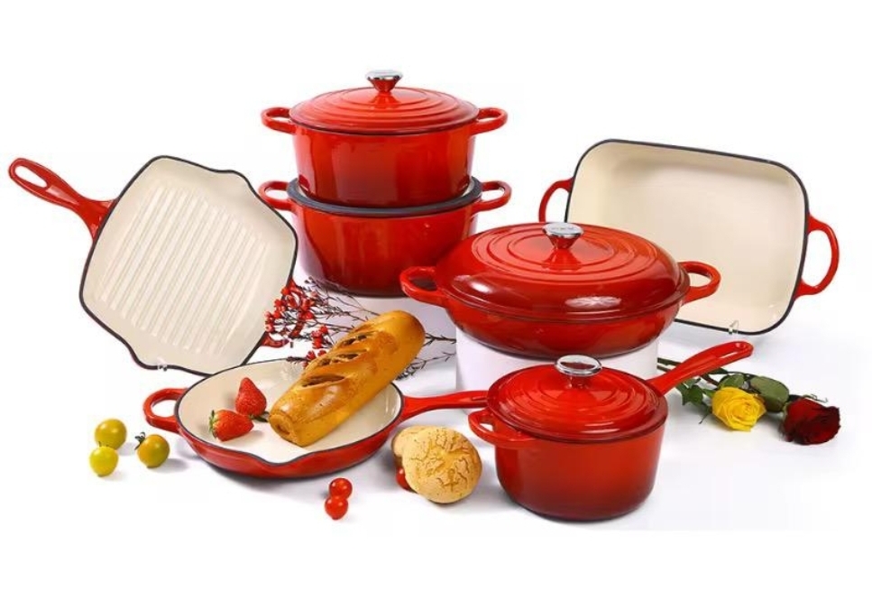 Cast iron nonstick cookware
