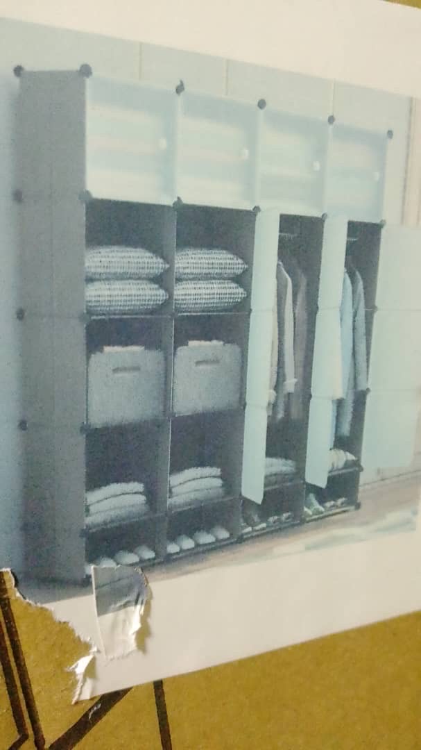 16 cubes Plastic wardrobe
