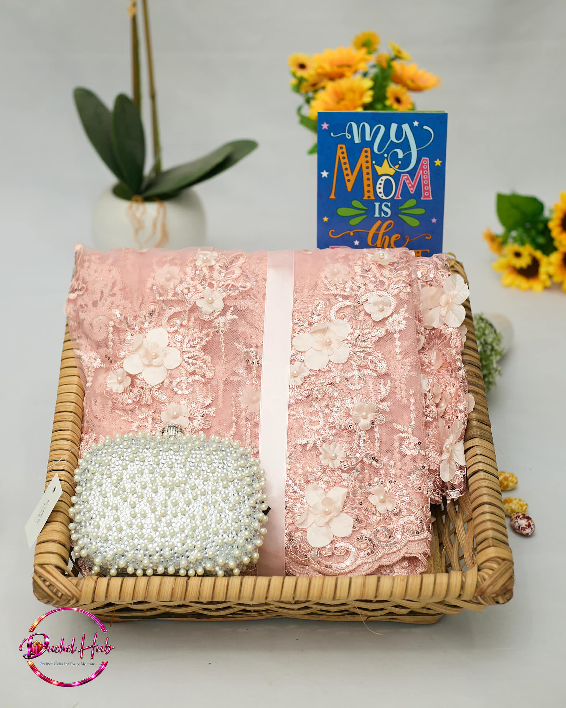 Luxury Women’s Fabric Gift Set with Jewelry and Watch