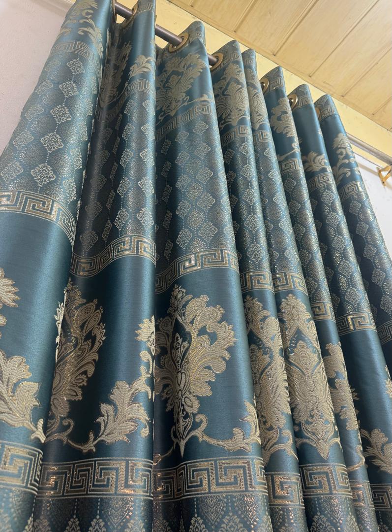 Gold Brocade Damask Blackout Curtains for Living Room 💯 sun block