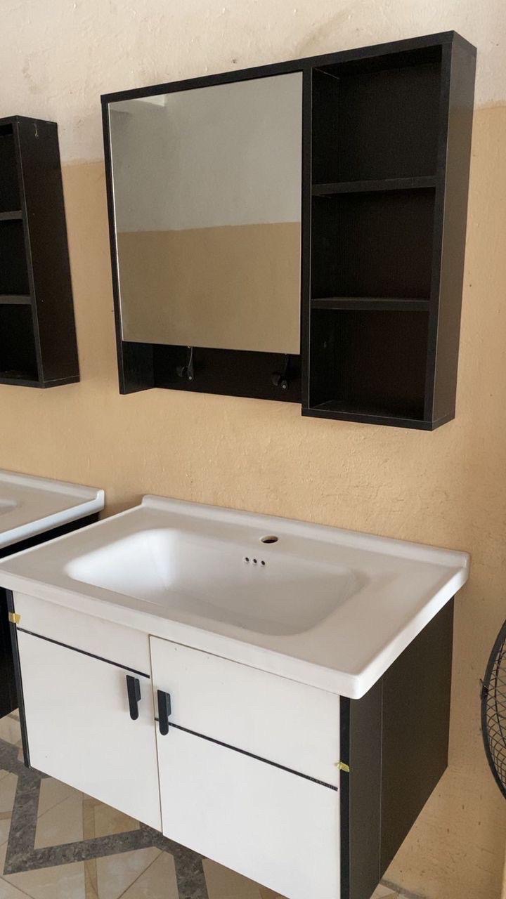 white and black cabinet sink 60cm_Complete