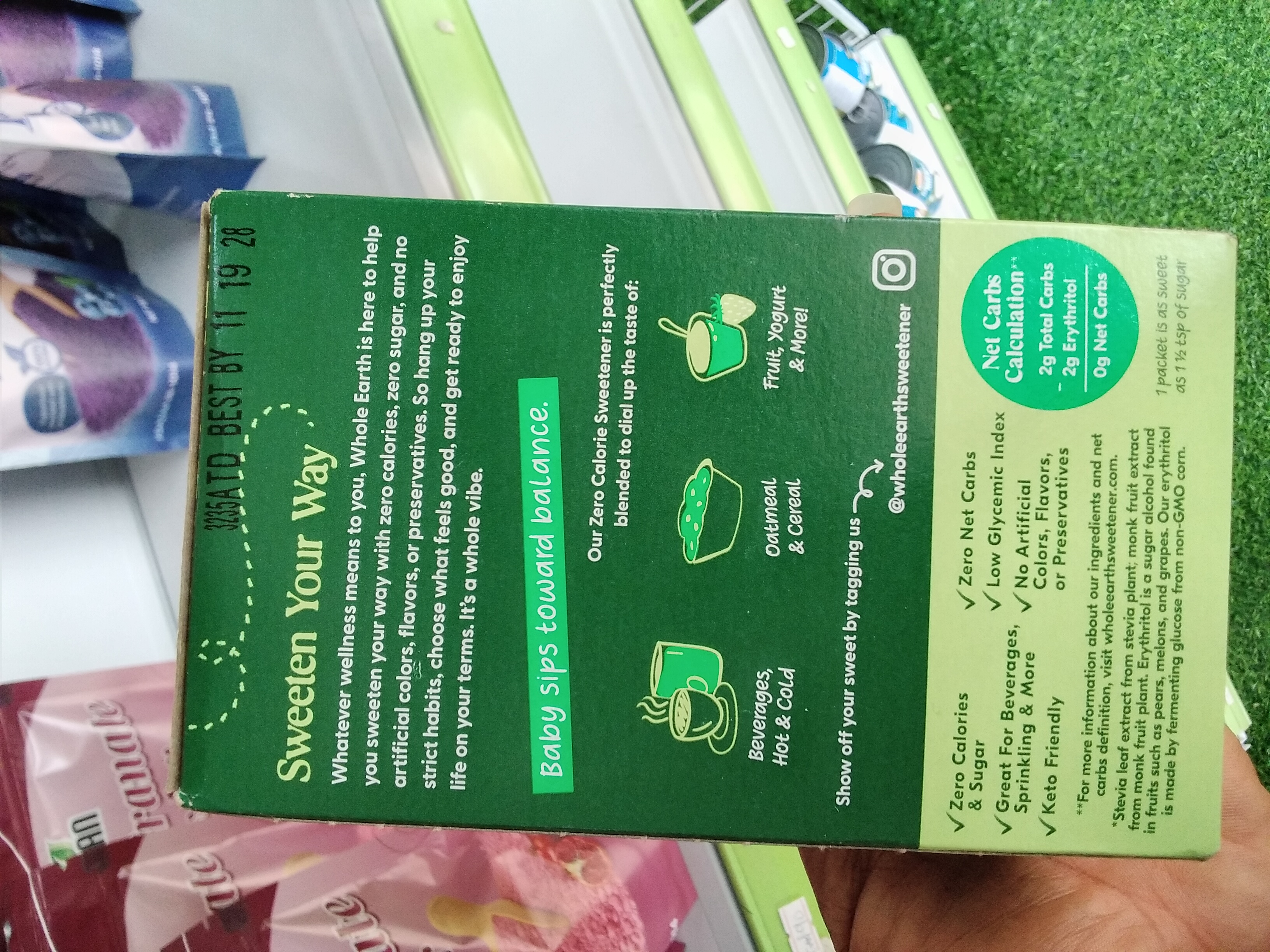 Whole Earth Stevia &amp; Monk Fruit Sweetener, 80 Packets