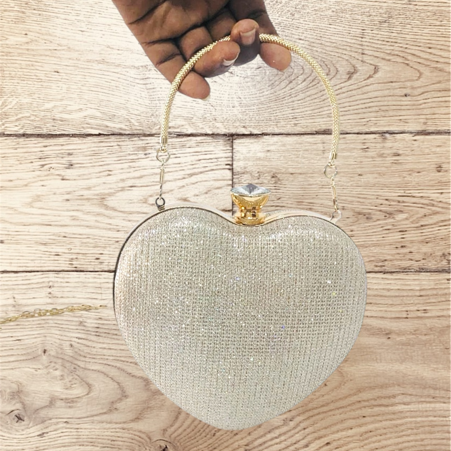 Heart-shaped Clutch Bag