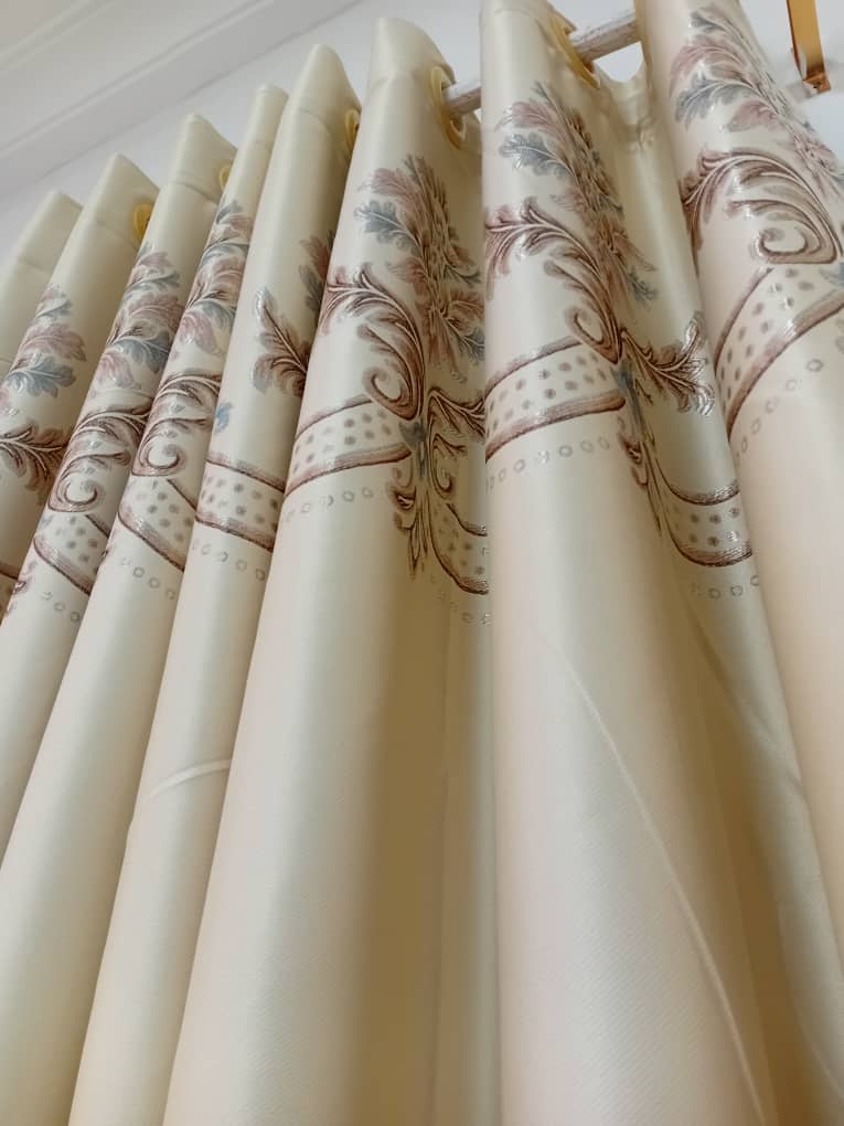 Gold Brocade Damask Blackout Curtains for Living Room 💯 sun block