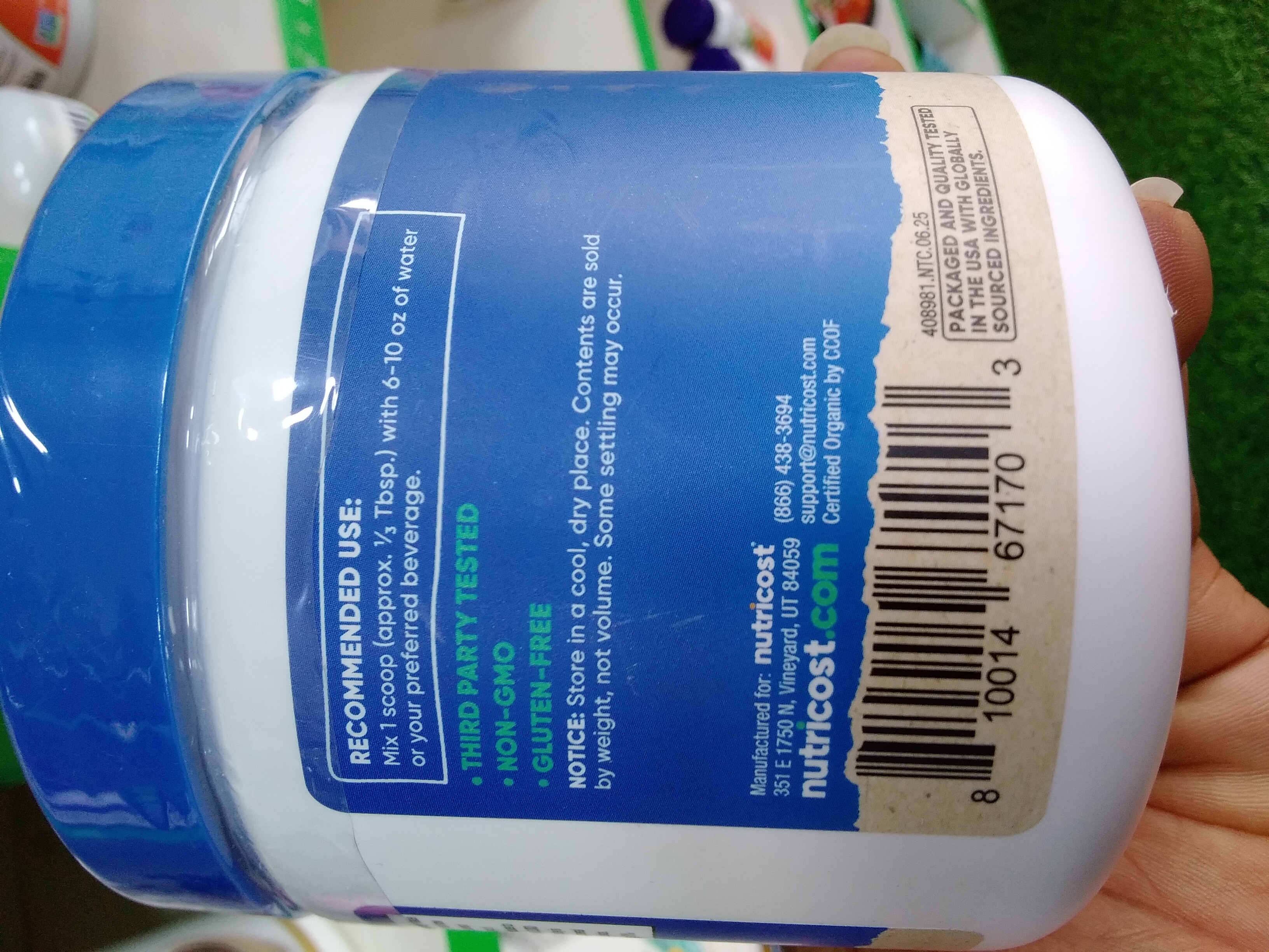 Nutricost Organic Blueberry Powder 8.1oz Unflavored