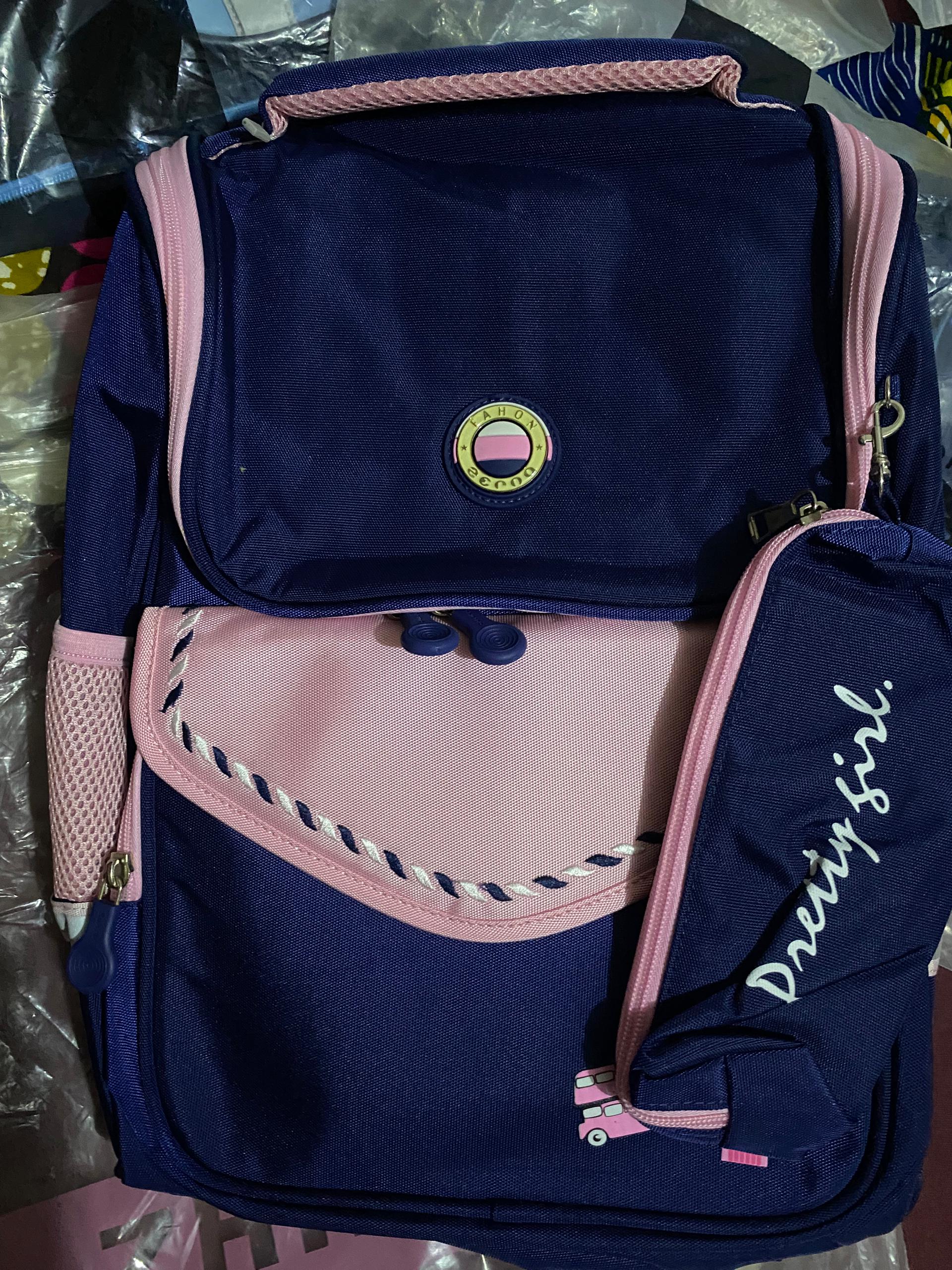 Kids Navy Blue Ombre Backpack with Buckles