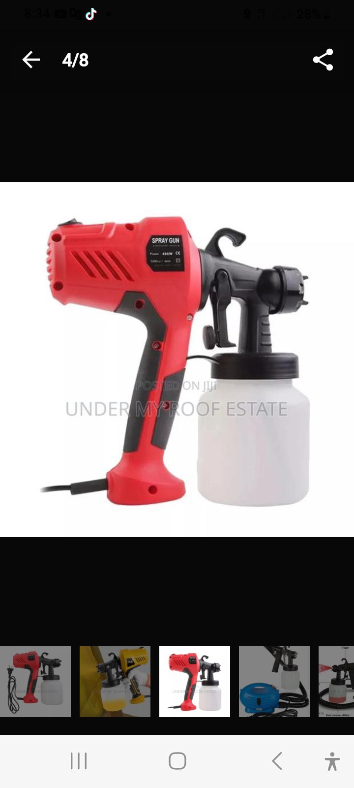 Electric gun sprayer