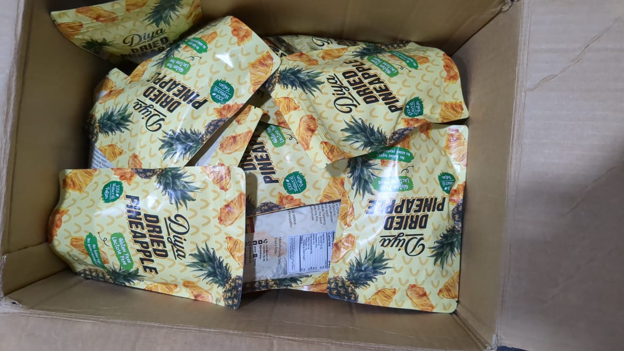 Diya Dried Pineapple Snack 100g x 60 (Wholesale)
