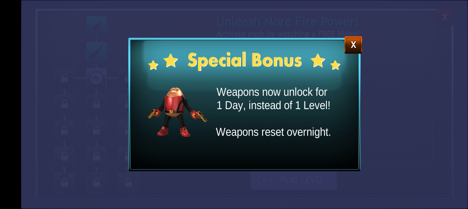 Killer Bean Unlimited Weapons