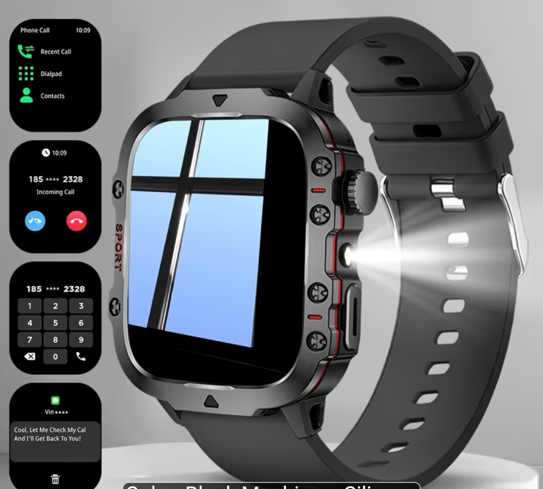 Sport Smartwatch with Calls, Flashlight &amp; Dialer