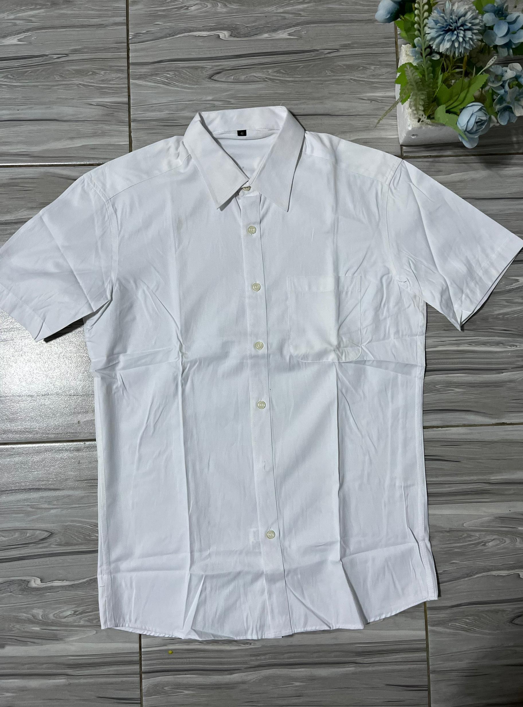 Men Plain Shirt Short Sleeves