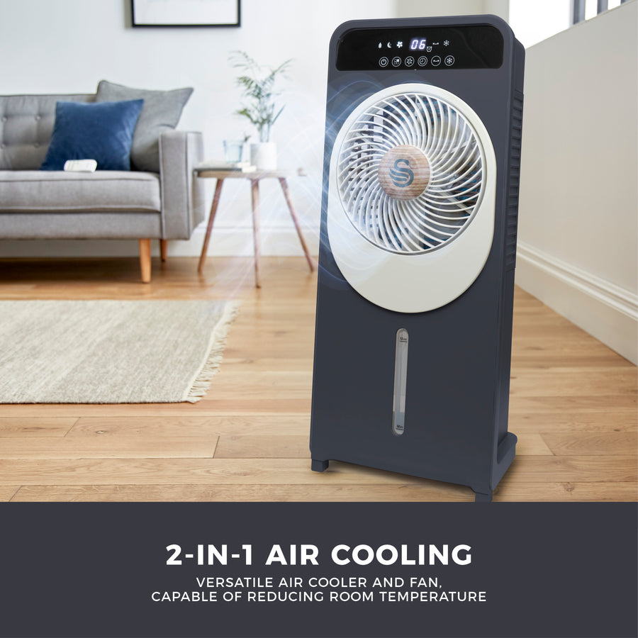 2in1 Swan Retro Air Cooler With 25speed Levels and a Remote