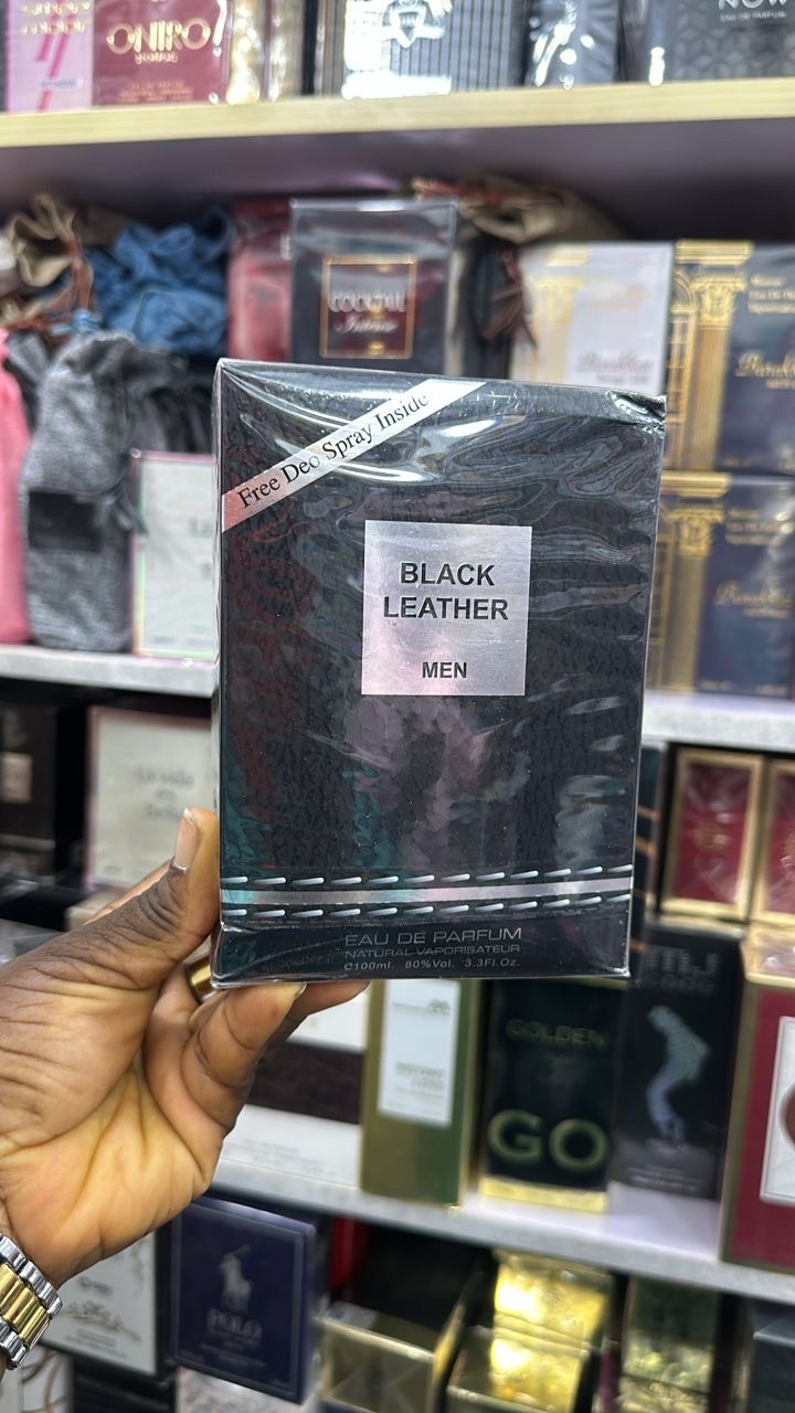 Black leather perfume